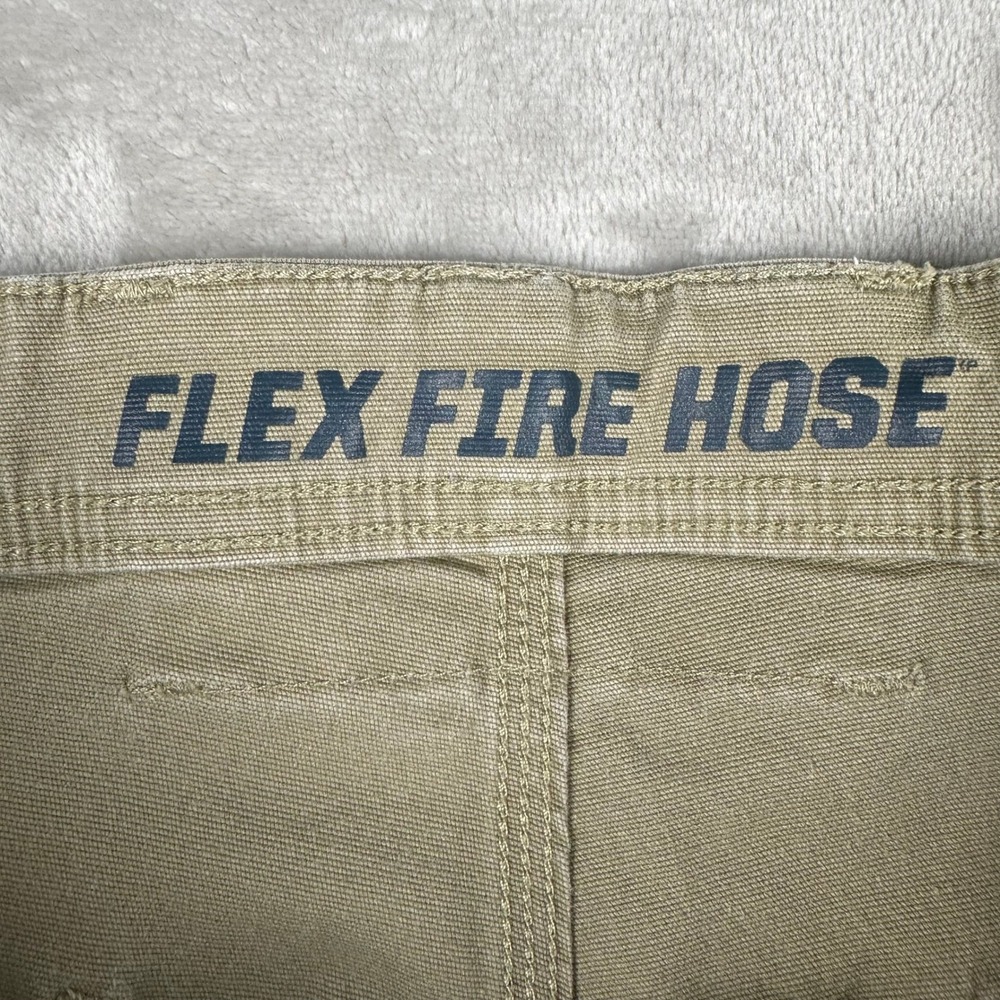 Duluth Trading Co Flex Fire Hose Work Pants Mens 42x30 Khaki Standard Fit Canvas - Picture 3 of 15